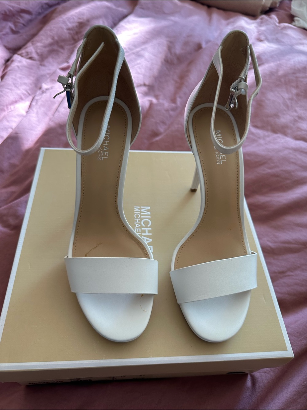 Michael Kors Optic White Shoe Box with Brand Label